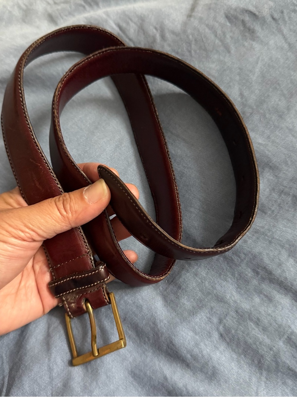 VTG 80’s Dooney & Bourke Sierra Leather Belt 30/75 Brown Brass USA Retro